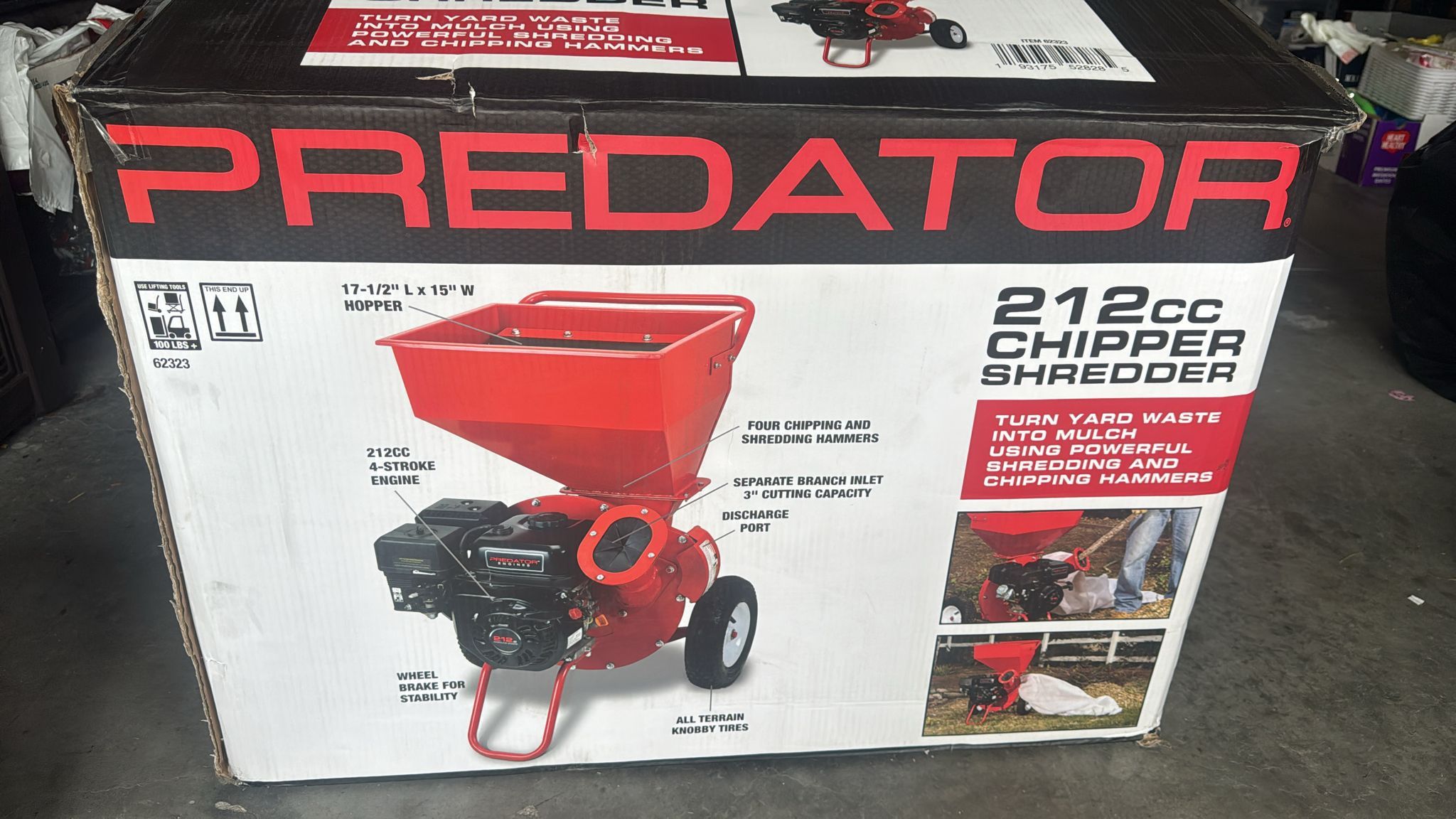 PREDATOR 6.5 HP (212cc) Chipper Shredder