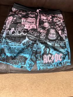 AC/DC Graphic Print Shorts Size L