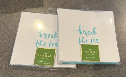 New Lot Of 8 Kate Spade ♠️ Cotton Cocktail Napkins Please Read Post Before Messaging