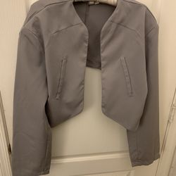 Korean avant garde silver blazer jacket 