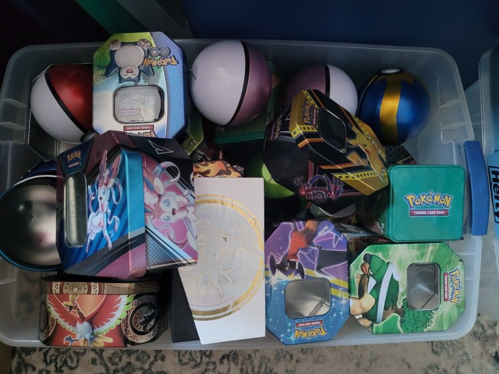 Pokemon Card Tins Lot