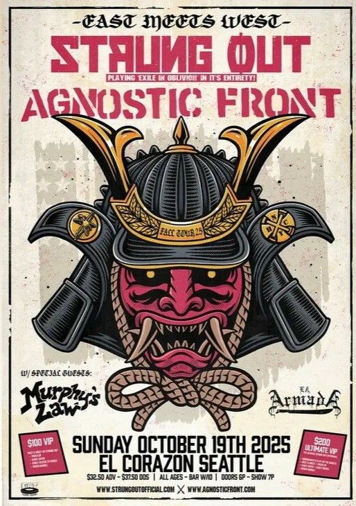 Strung Out & Agnostic Front at El Corazon 10/19/25