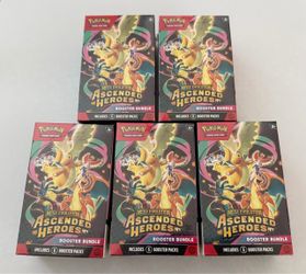 Pokémon TCG: Mega Evolution Ascended Heroes Booster Bundles NEW/SEALED x5