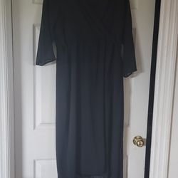 XL Black Belted Dress NEW
