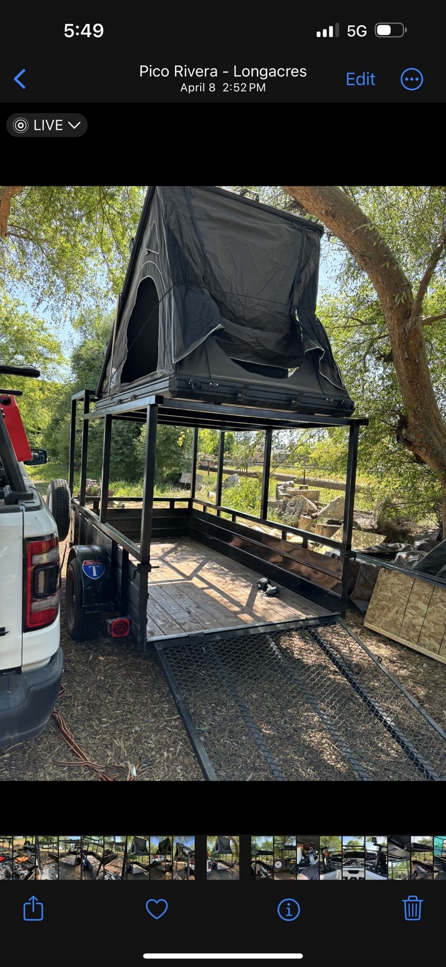 5’ 10 Cargo Trailer - Custom Additions - Overland Tent