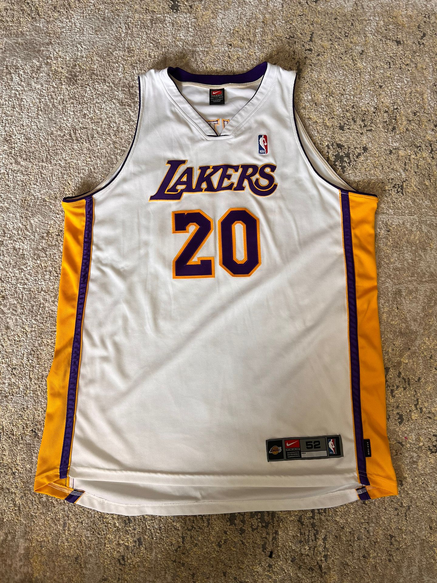 Nike Authentics Los Angeles Lakers Gary Payton Jersey Size 52 XXL In Adults, Not Kobe, Lebron, Shaq, West, Jabbar