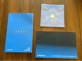 Owner’s Guide, Consumer Information Booklet, & Owner’s CD for 2016 Honda Civic Sedan