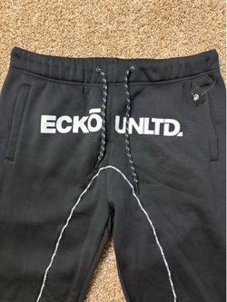 NWT Ecko Unltd. Fleece Jogger Sweatpants Mens Size Large Black
