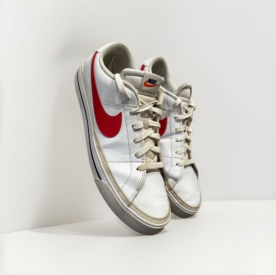 Nike Court Legacy White Red Blue Retro Sneakers CU4150-105 Mens Size 14