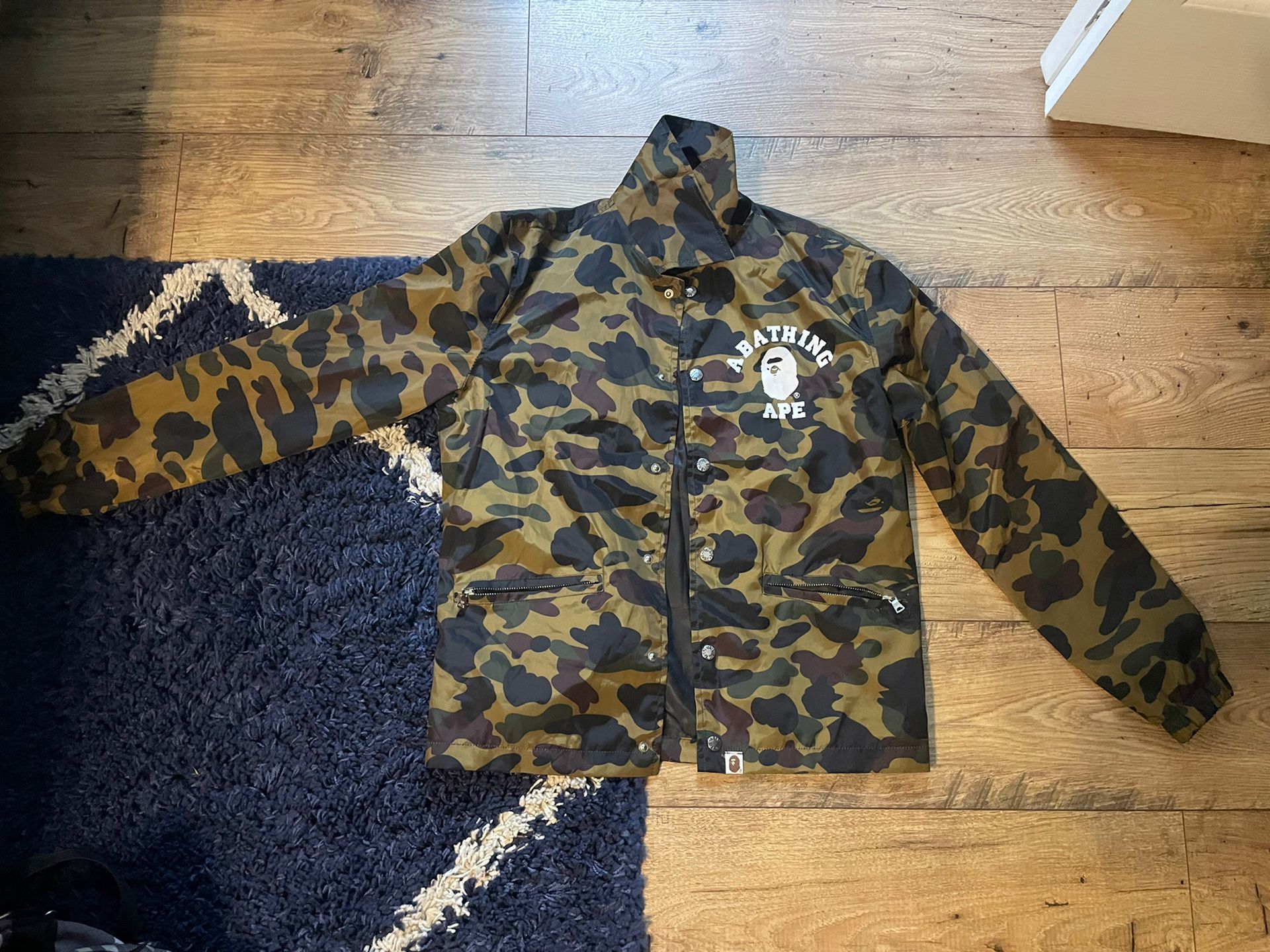 Bathing Ape Bape Button Down Windbreaker Jacket