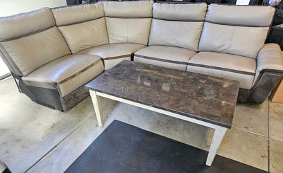 Reclining Sectional and Dining Room Table w/ hard