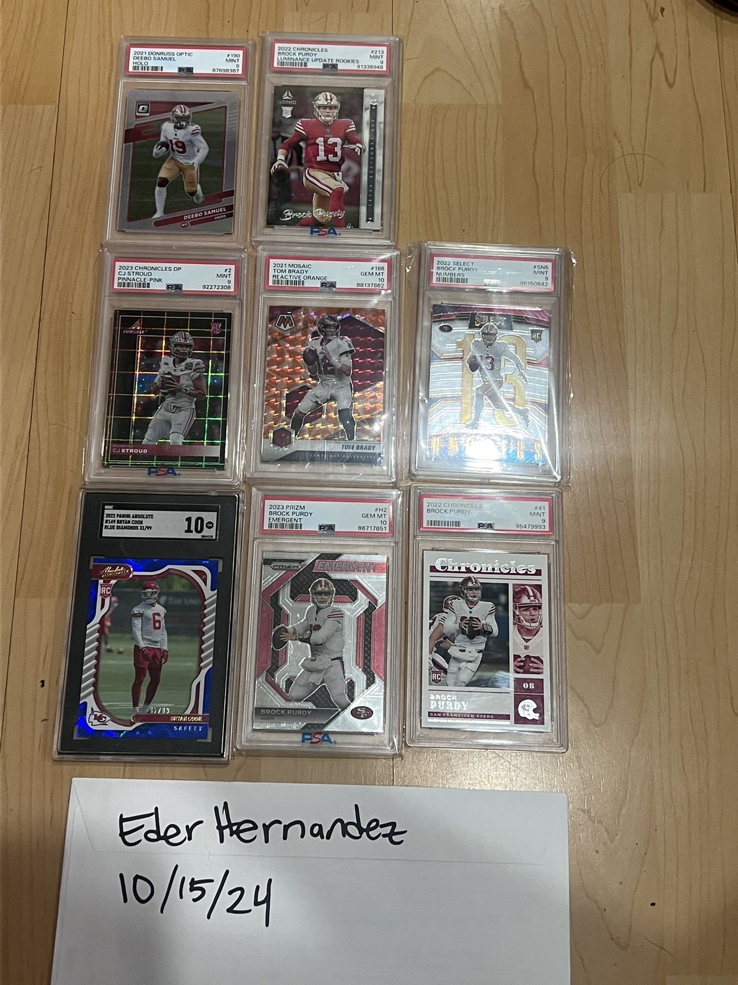 NFL Trading Cards CJ Stroud PSA Brock Purdy PSA Tom Brady PSA