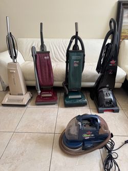 3 Comercial vacuum/Riccar/Hoover elite 2 /Hoover encore supreme /good condition  1 proheat vacuum Bissell 1 Bissell spobot pet