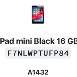 I Pad Mini Black 16GB