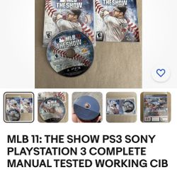 **1/2 Off SALE.!!**PS3-MLB-11 The Show Video Game