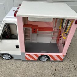 Ambulance Huge Car For American Girl Dolls Makes Noises Lights