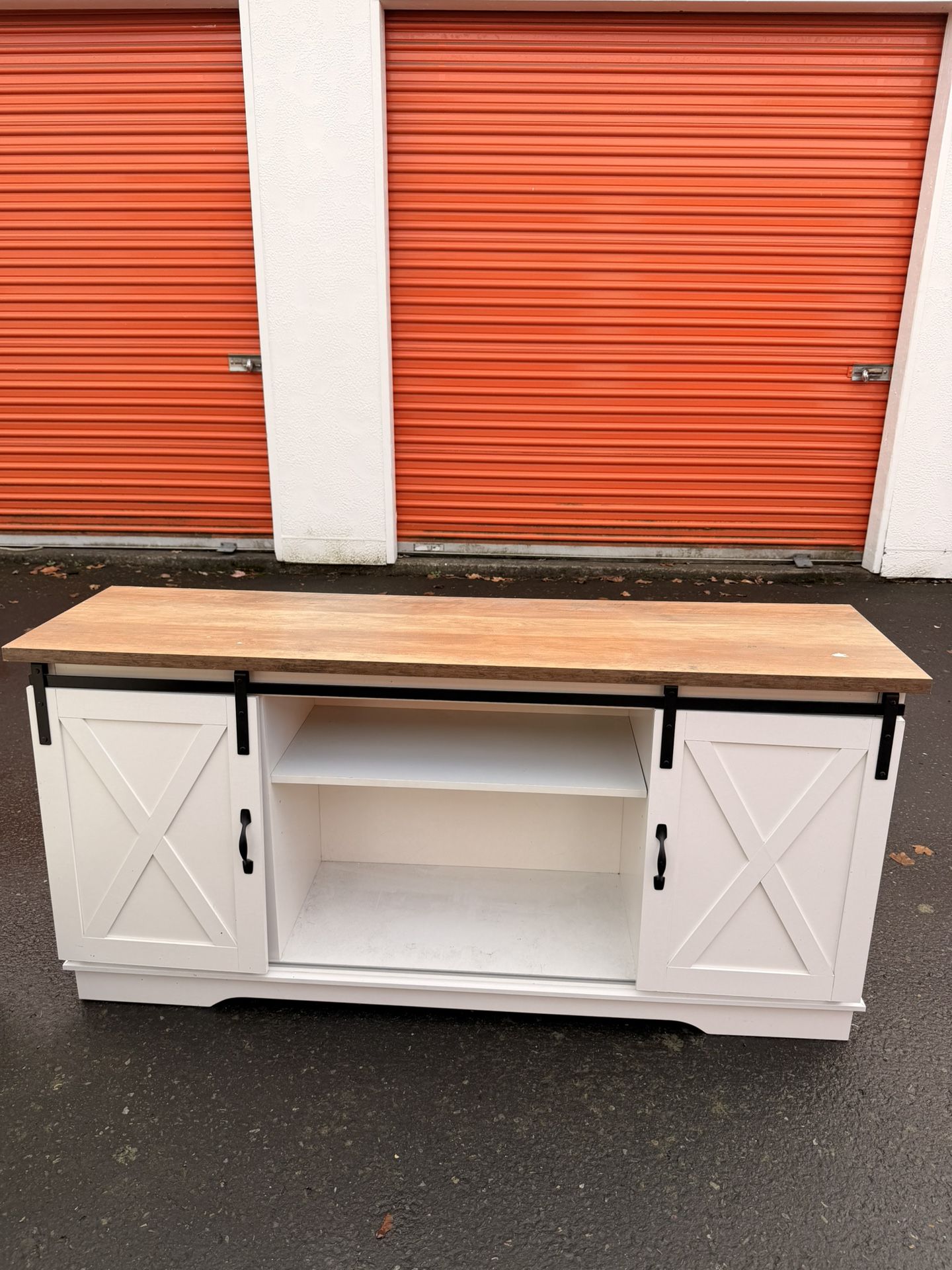 Stylish Farmhouse-Style TV Stand / Cabinet