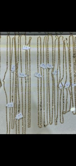 10k gold hollow rope chains starting at $150!!