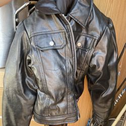 Little Girls Harley Davidson leather jacket 10/12