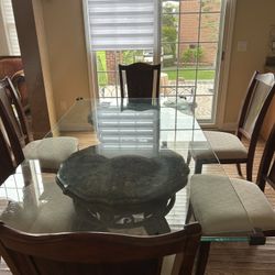 Dining table with six chair chairs