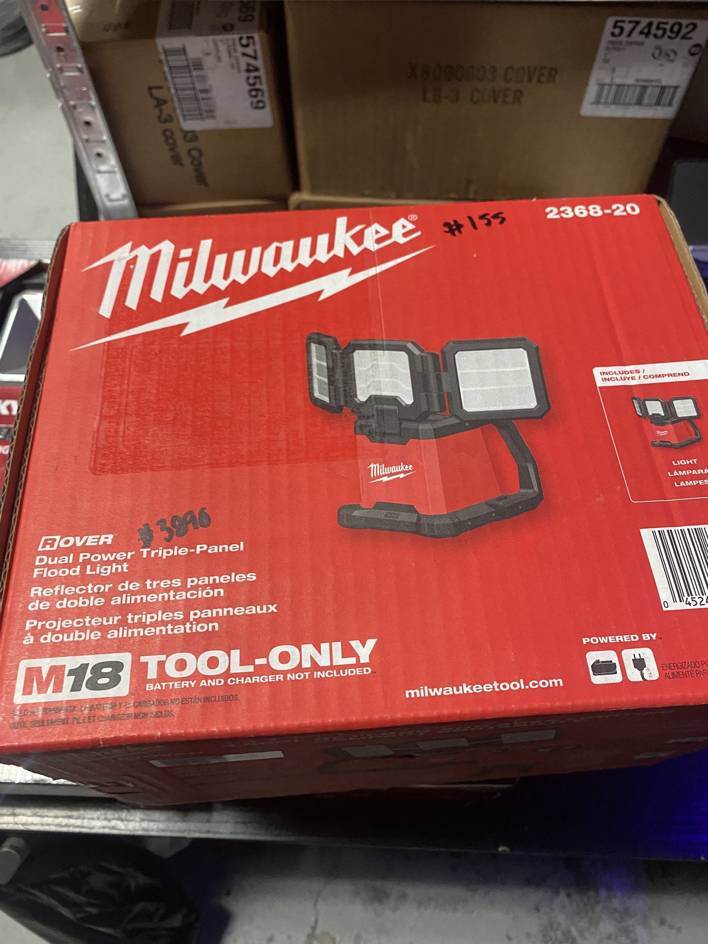 Milwaukee M18 18-Volt Lithium-Ion Cordless 4500 Lumens ROVER Dual Power Triple-Panel Flood & Area Light (Tool-Only)
