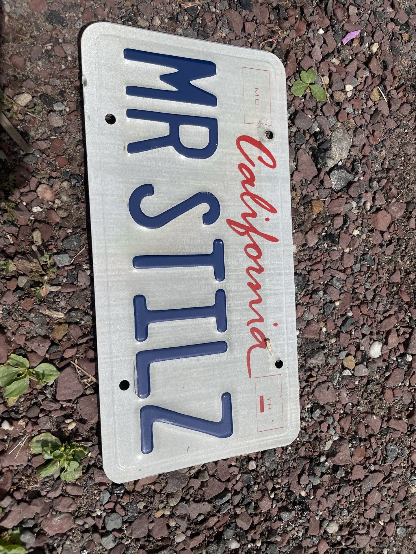 California Mr Stilz License Plate