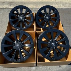 19” Tesla Model 3 Original factory OEM rims in new satin black