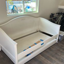 Kids Bed With Roll Out Trundle