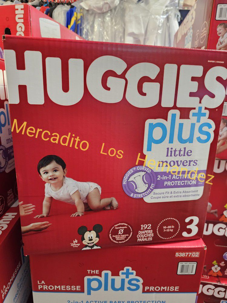 Huggies Little Movers Size 3 Diapers Nuevos en Caja / 192pcs Firm Price / Pickup Only