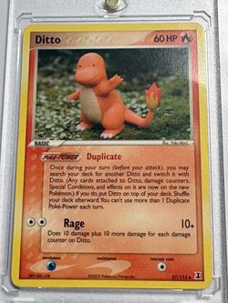 Ditto Charmander EX Delta Species 2005 Pokemon card