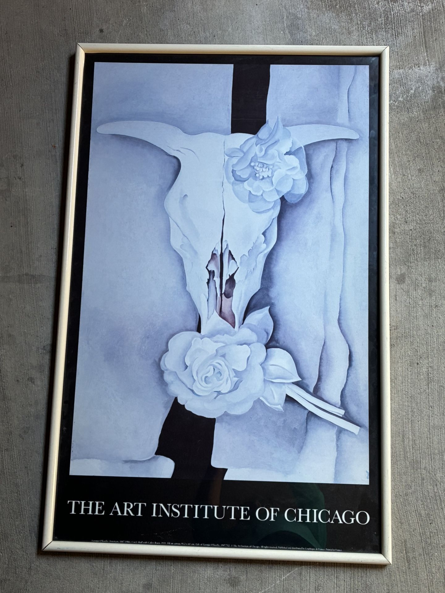 Vintage Georgia O’Keeffe Exhibition Poster – 36x24 Framed
