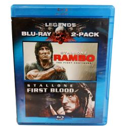 Rambo: First Blood/ Rambo: The Fight Continues Blu-ray 2-Disc Set 1982 Like New 