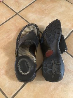 Born black leather sandals (mens)