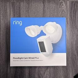 Ring Floodlight Cam Wired Plus 1080p Surveillance Camera - White 