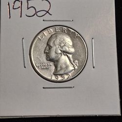 1952 SILVER QAURTER NO MINT MARK READ DESCRIPTION 