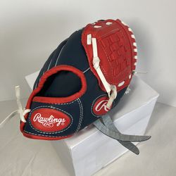 New Baseball Glove Rawlings  9.5" WPL95NS Youth Player Series  RHT Blue Red