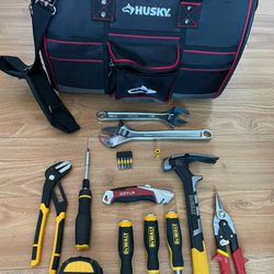 Tool set, hammer, plier, wrench, measuring tape, Chisel, De Walt, Craftsman. Each item priced separately.