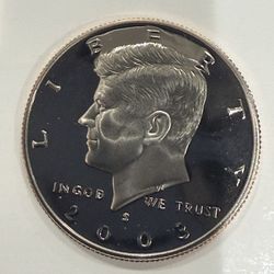 2003 S Gem Proof Kennedy Half Dollar With A Extreme Cameo 234