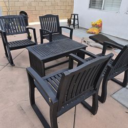 Patio Set Wood 