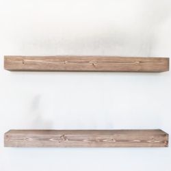 Solid Wood Floating Shelves 