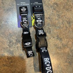 AC/DC Dog Collars. Med And Large. Price For Each