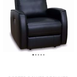 Brand new black leather recliner