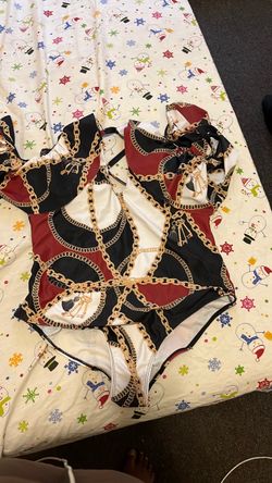 Chain Print one-Piece Bikini Set