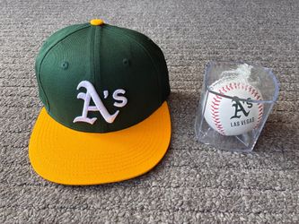 Oakland A's Las Vegas Hat and Baseball Set