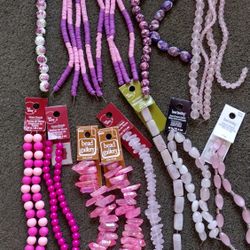 Pink And Purple New Strings Of Beads