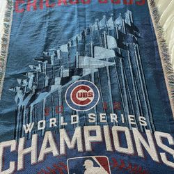 Chicago Cubs World Series Baseball MLB Championship 2016 Blanket Throw