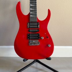 Red Super Strat – HSH Pickups – Whammy Bar Included