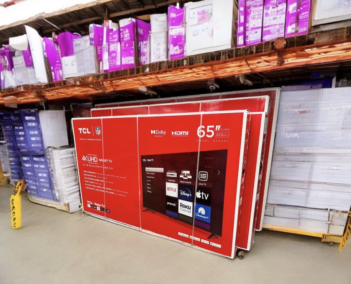 HD255 65” TCL smart 4k Roku led tv Floor Model