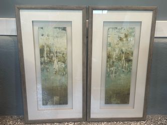 Set of two abstract art pieces