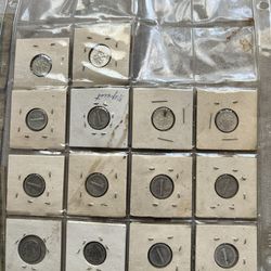 Lot Of Silver Coins And Paper Money